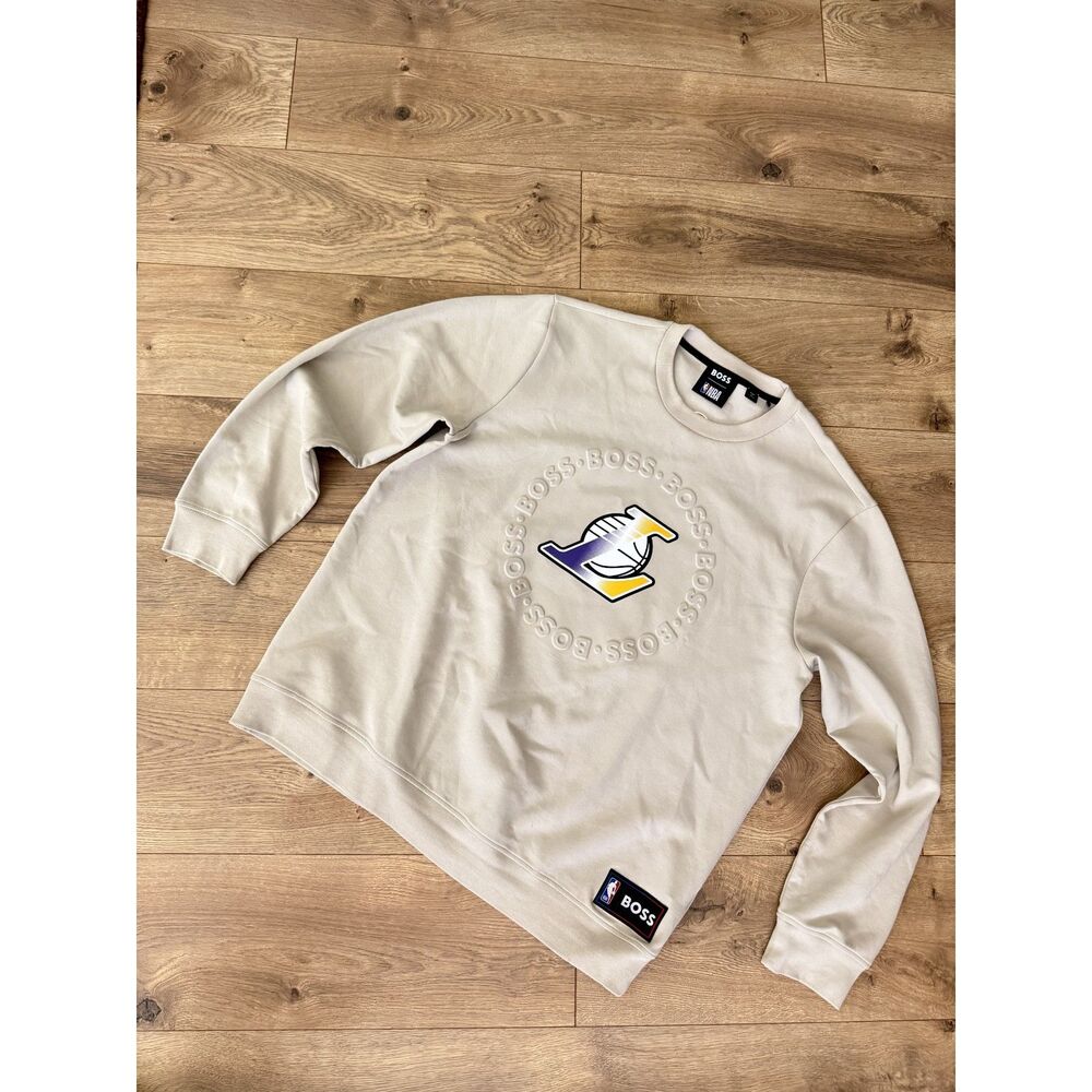 NBA HUGO BOSS xxl lakers basketball crewneck pullover sweatshirt long sleeve men